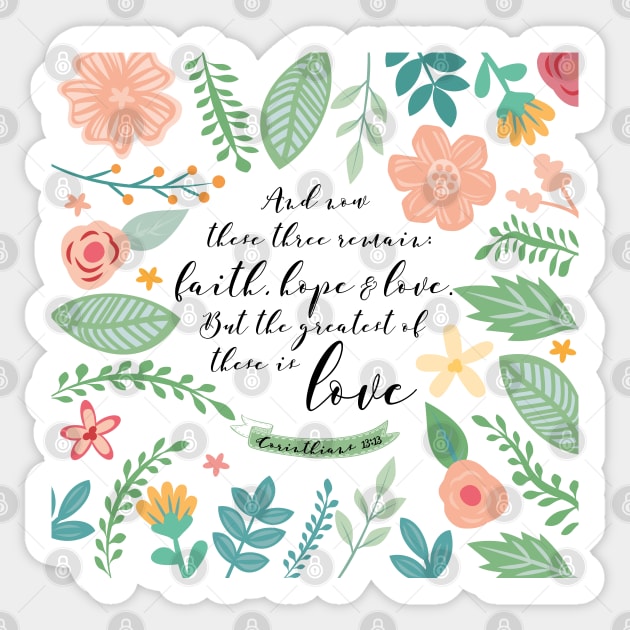 1 Corinthians 13:13 Sticker by ReVivingHoPe